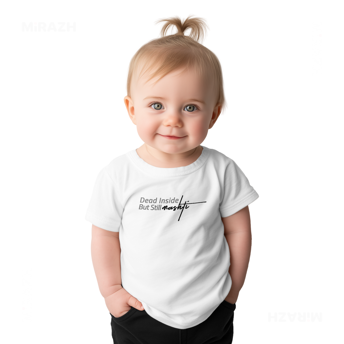DeadInsideButStillMashti Baby T Shirt 02 White
