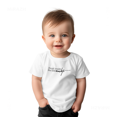 DeadInsideButStillMashti Baby T Shirt 03 White