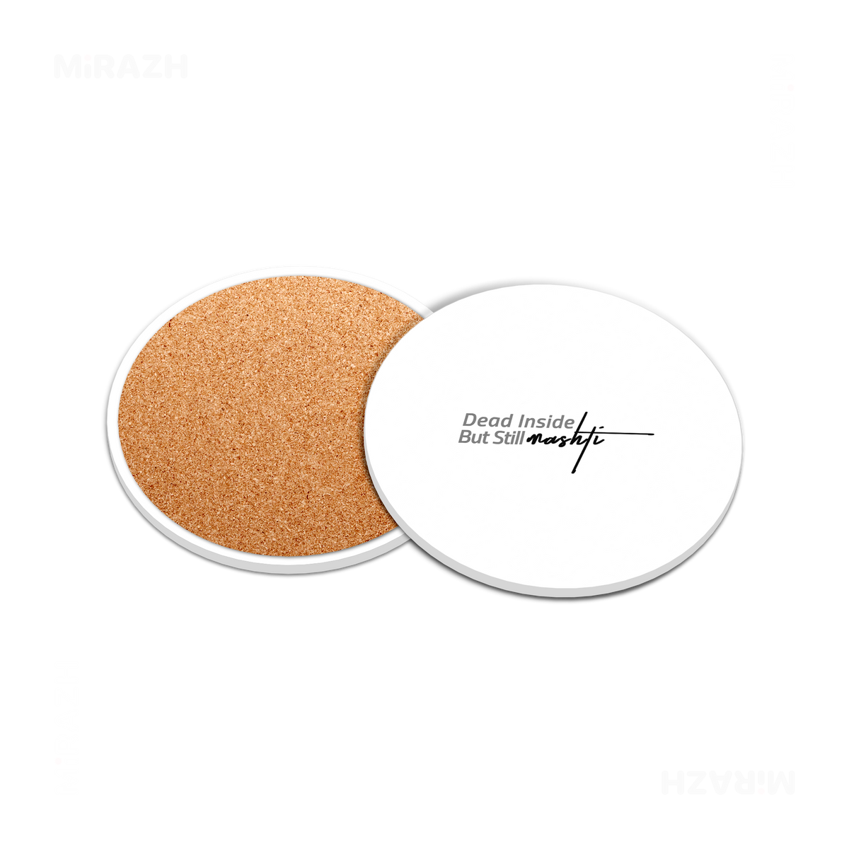 DeadInsideButStillMashti Ceramic Coaster 05 Round