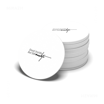 DeadInsideButStillMashti Ceramic Coaster 06 Round