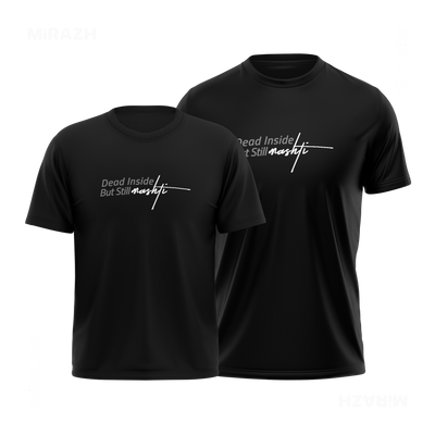 DeadInsideButStillMashti Couple T Shirt 01 Black