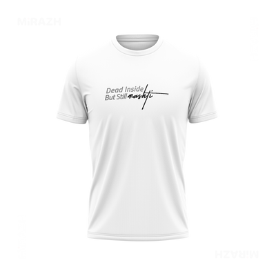 DeadInsideButStillMashti Couple T Shirt 04 White