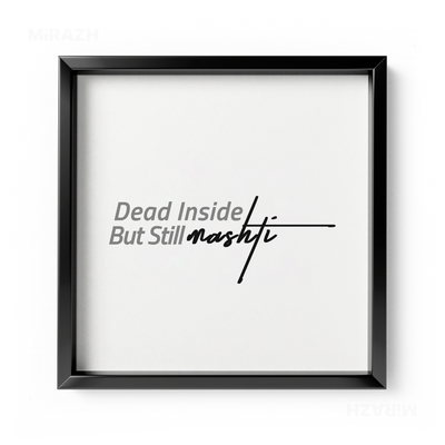 DeadInsideButStillMashti Framed Poster 04 Black Aluminum