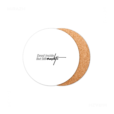 DeadInsideButStillMashti High Gloss Coaster 01 Round
