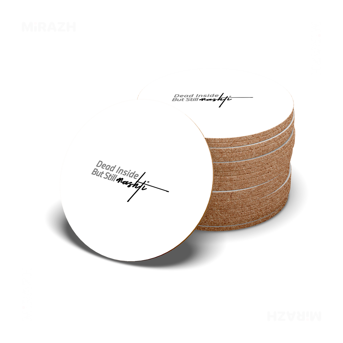 DeadInsideButStillMashti High Gloss Coaster 06 Round