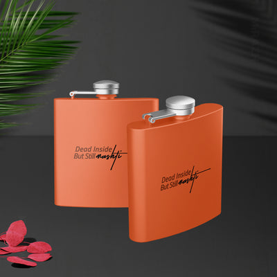 DeadInsideButStillMashti Hip Flasks 02 Orange