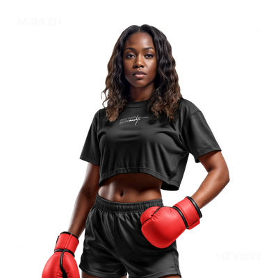 DeadInsideButStillMashti Over Sized Crop Top 02 Black