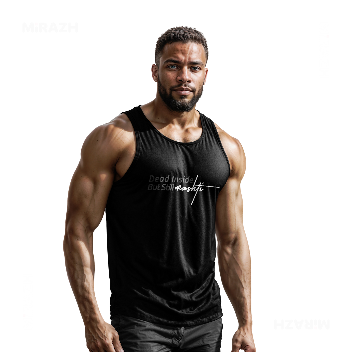 DeadInsideButStillMashti Tank Tops 02 Black