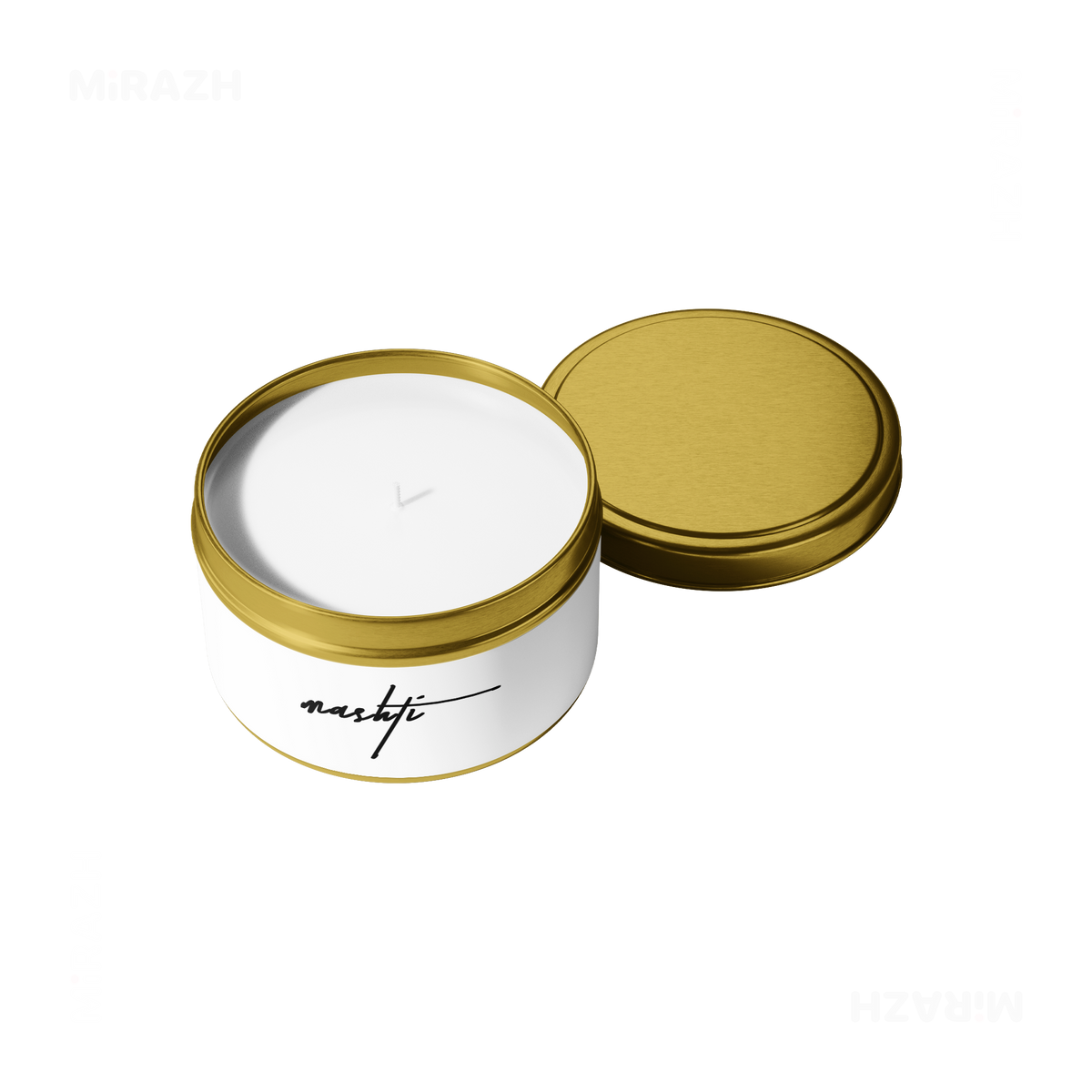 DeadInsideButStillMashti Tin Candle 05 Gold