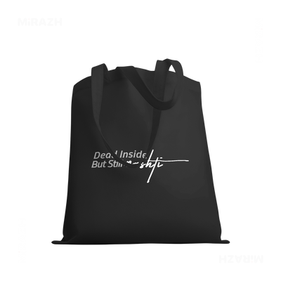 DeadInsideButStillMashti Tote Bags 03 Black