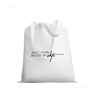 DeadInsideButStillMashti Tote Bags 03 White