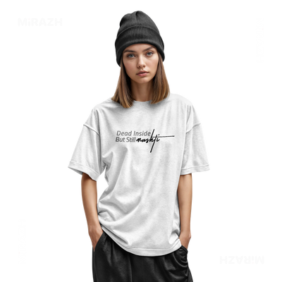 DeadInsideButStillMashti Youth T Shirt 02 White