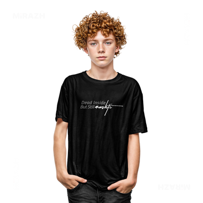 DeadInsideButStillMashti Youth T Shirt 05 Black