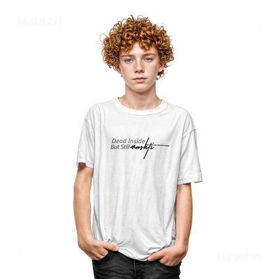 DeadInsideButStillMashti Youth T Shirt 05 White