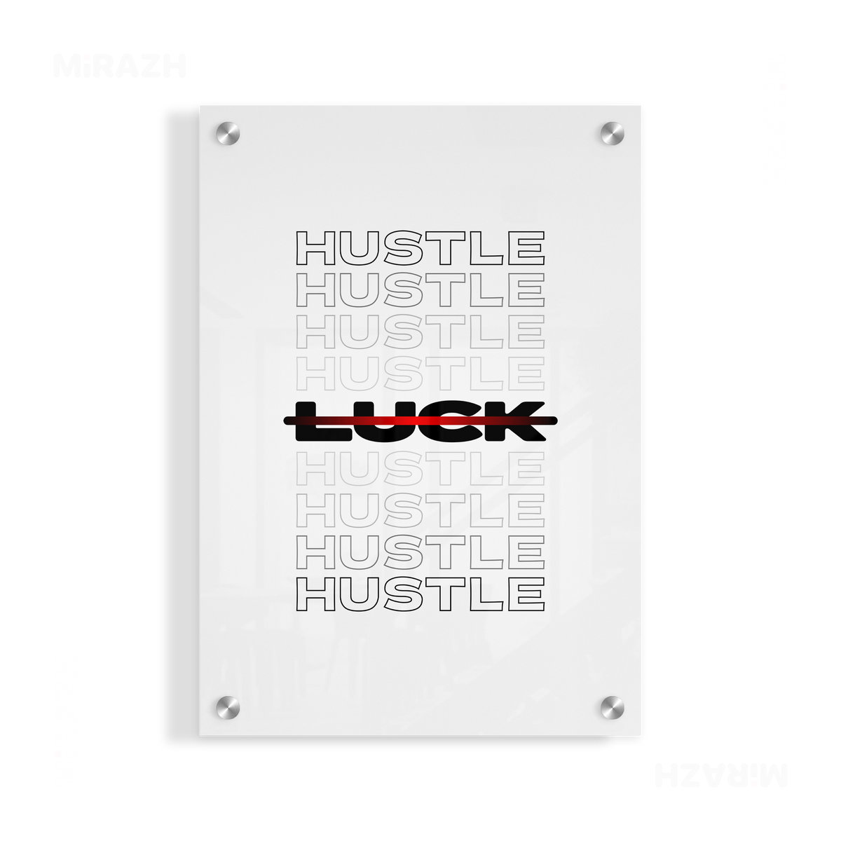 HustleOverLuck Acrylic Print 01