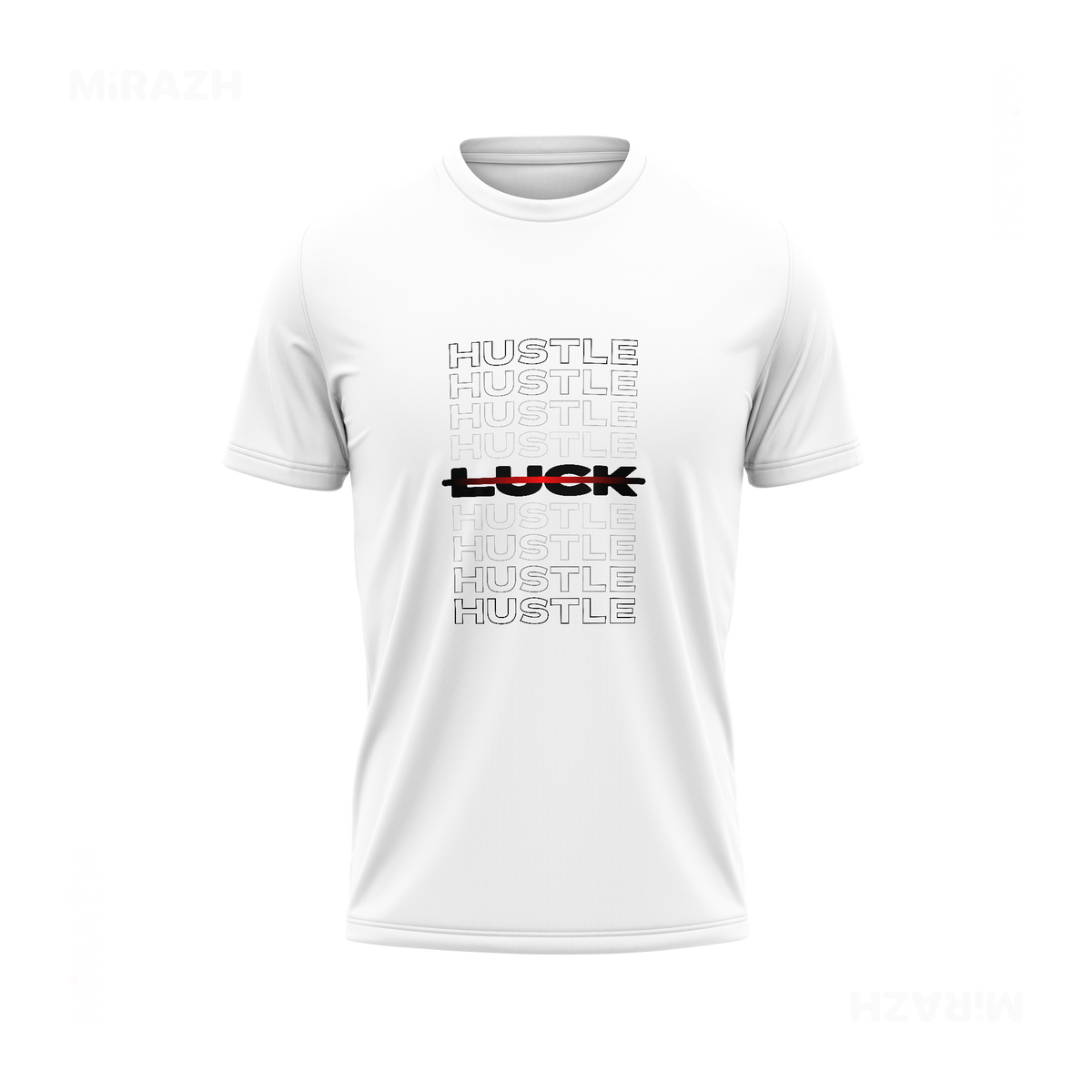 HustleOverLuck Adult T Shirt 01 White