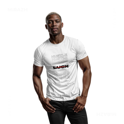 HustleOverLuck Adult T Shirt 02 White