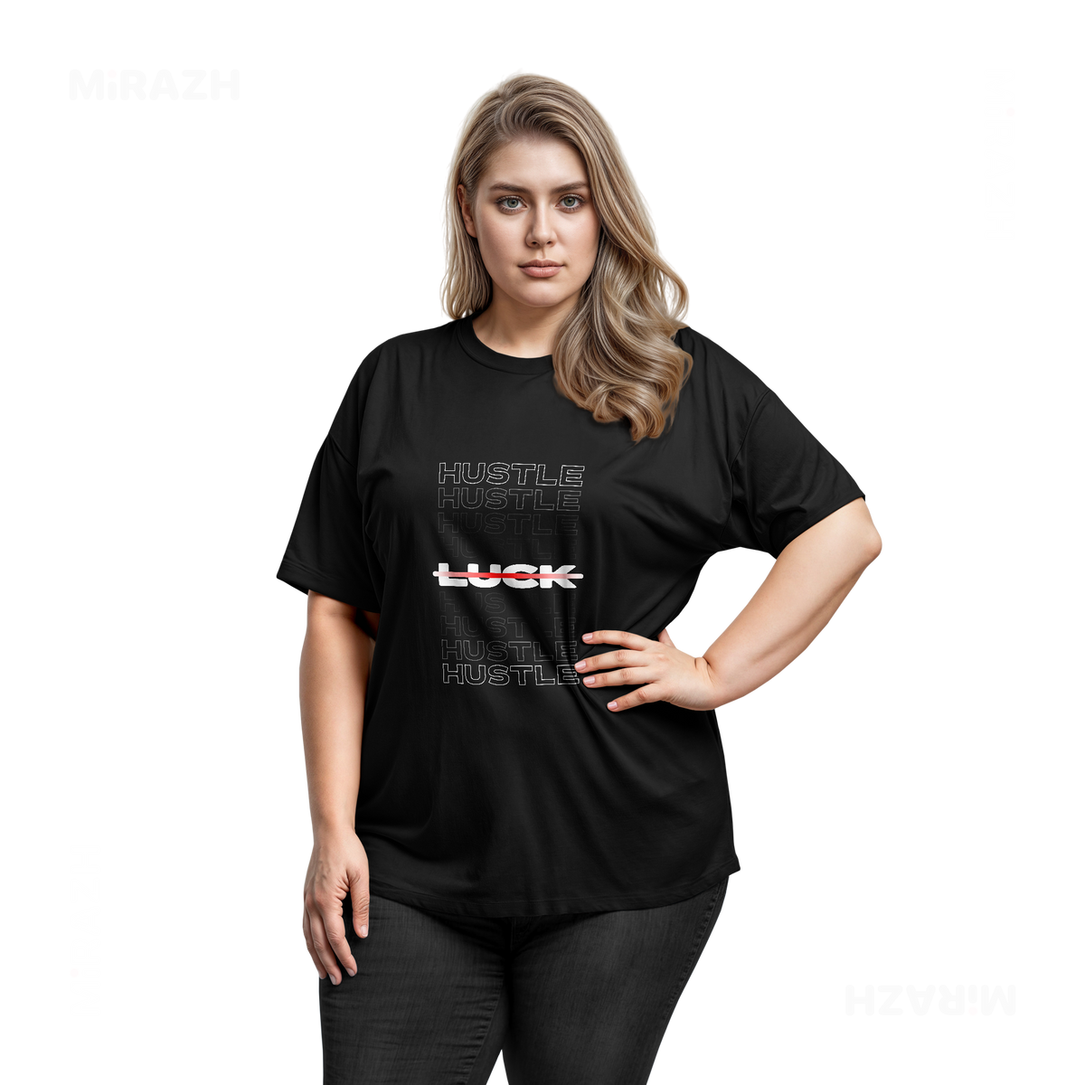 HustleOverLuck Adult T Shirt 03 Black