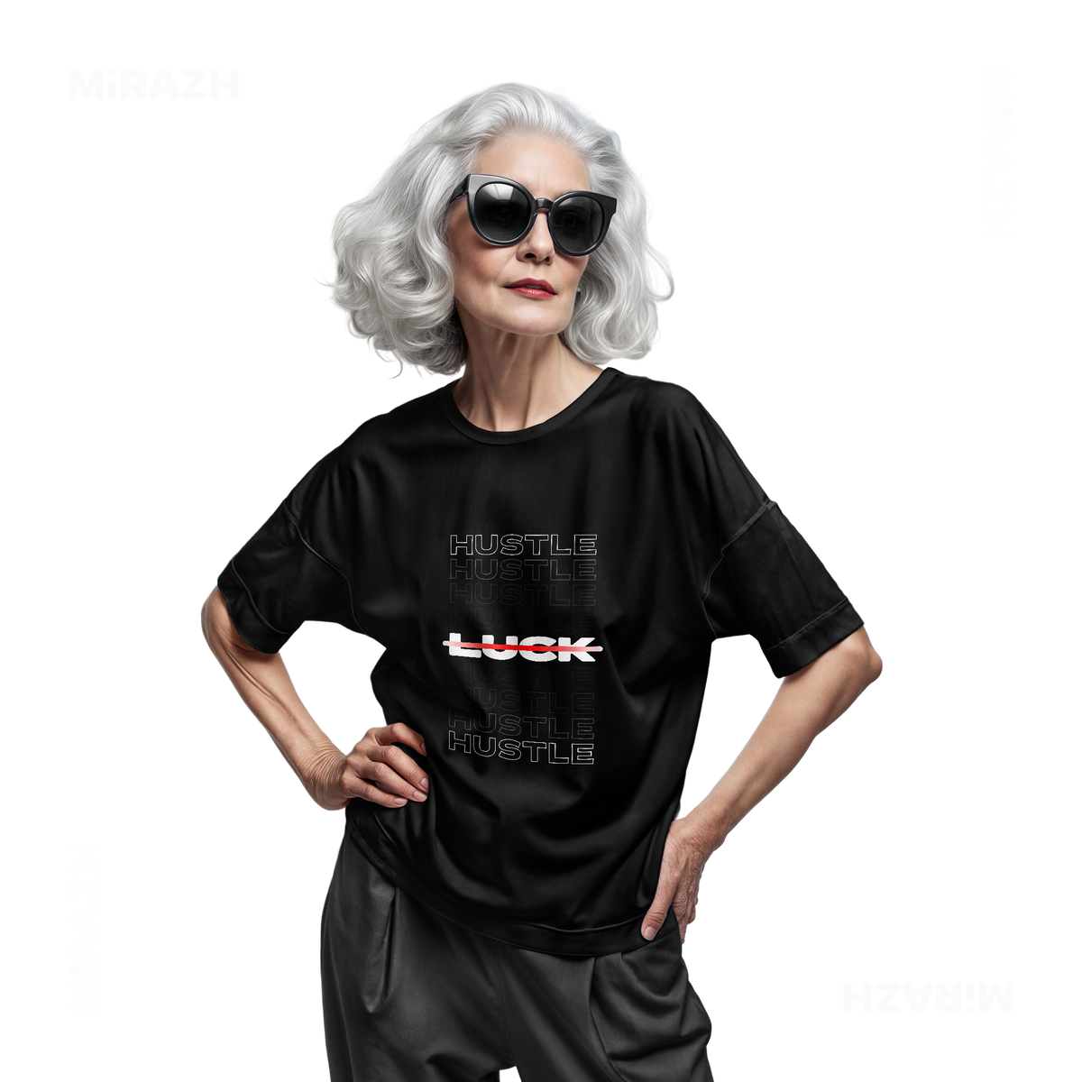 HustleOverLuck Adult T Shirt 07 Black