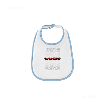 HustleOverLuck Baby Bibs 01 White Lightblue