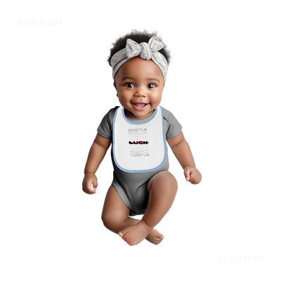 HustleOverLuck Baby Bibs 04 White Lightblue
