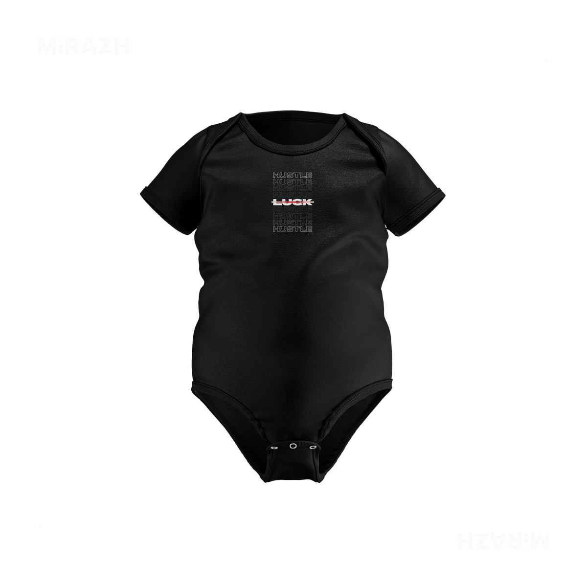 HustleOverLuck Baby Onesies 01 Black