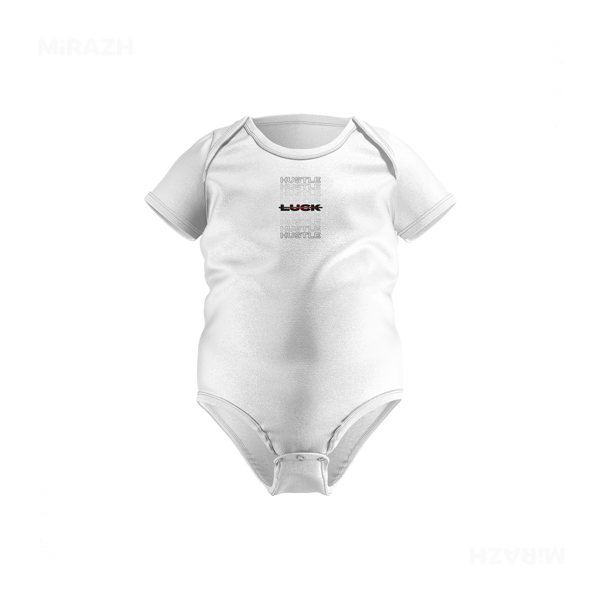 HustleOverLuck Baby Onesies 01 White