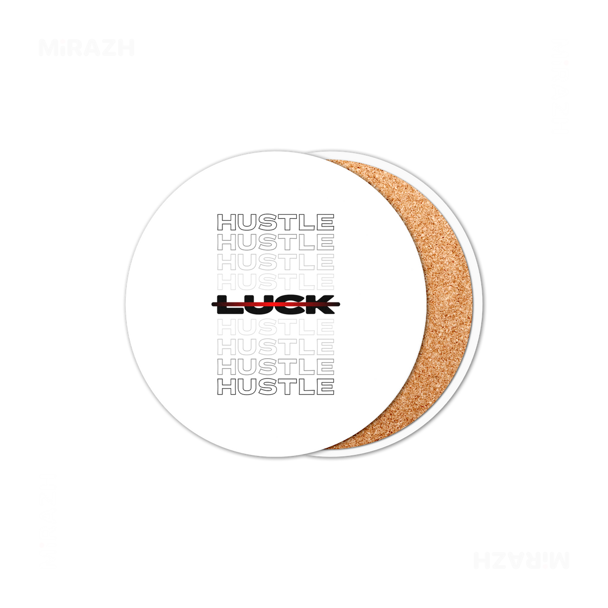 HustleOverLuck Ceramic Coaster 01 Round