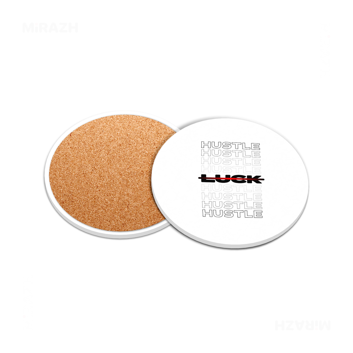 HustleOverLuck Ceramic Coaster 05 Round
