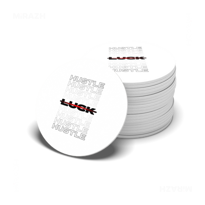 HustleOverLuck Ceramic Coaster 06 Round