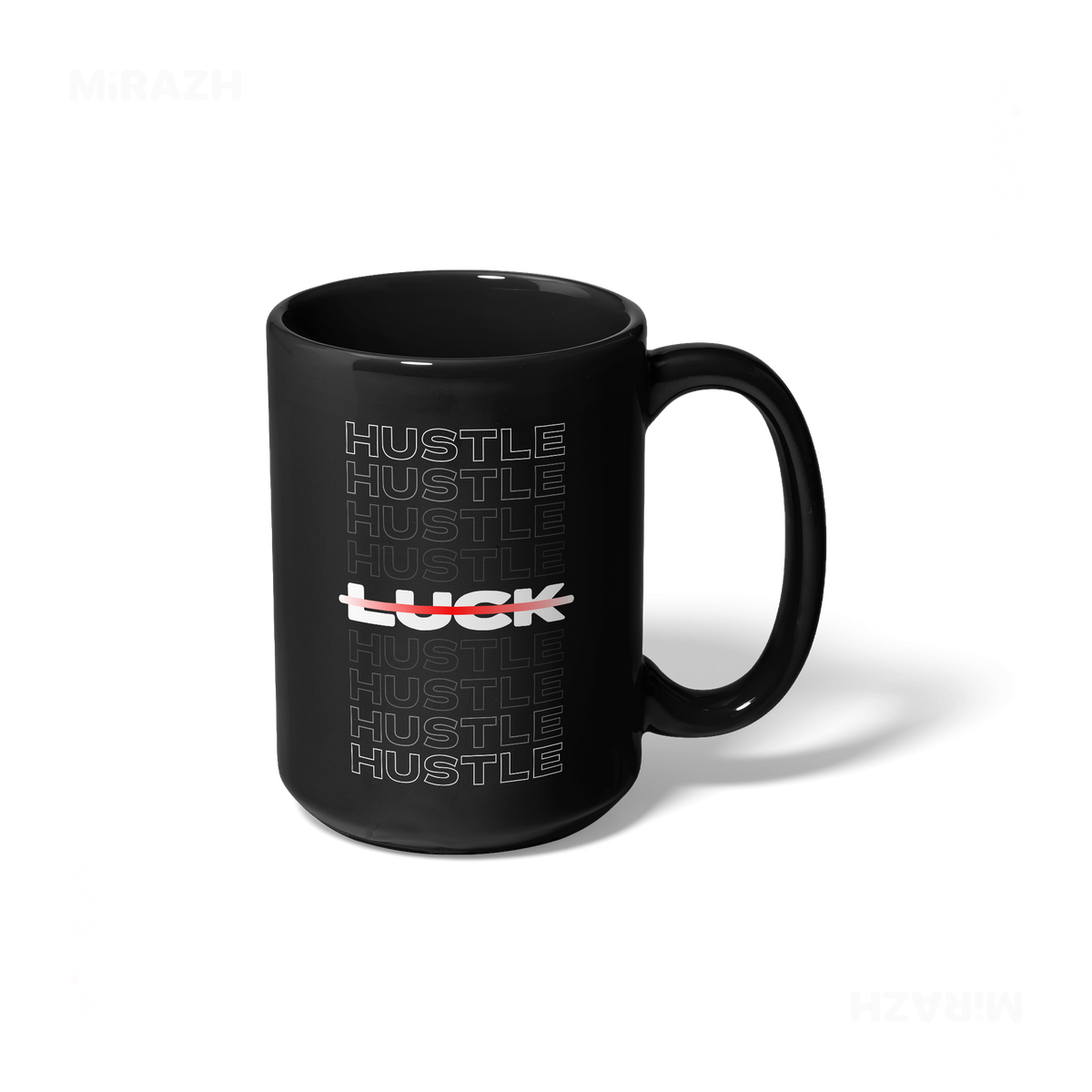 HustleOverLuck Ceramic Mug 01 Black