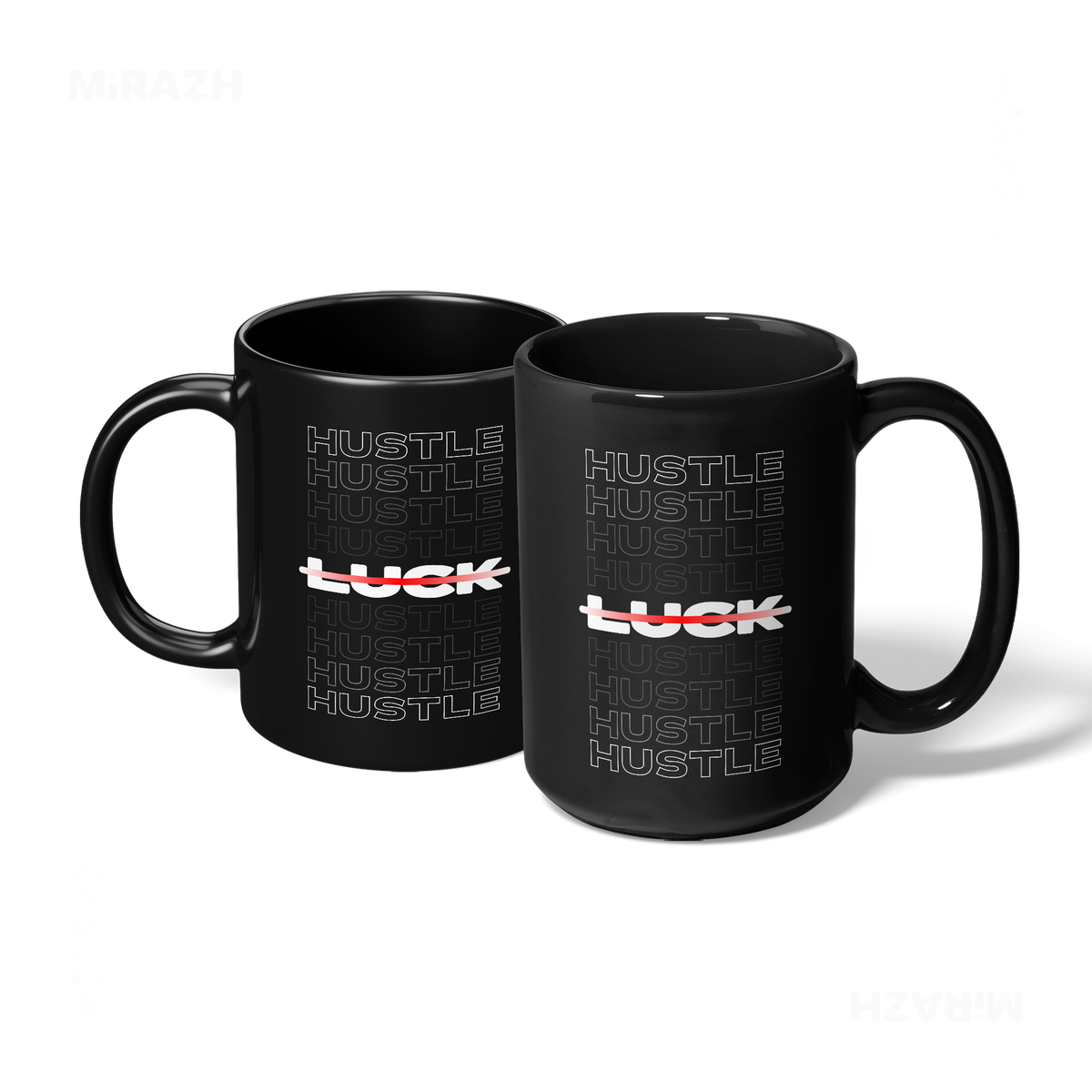 HustleOverLuck Ceramic Mug 07 Black