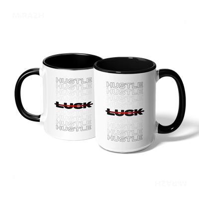 HustleOverLuck Ceramic Mug 07 White Black