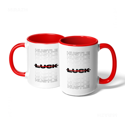 HustleOverLuck Ceramic Mug 07 White Red