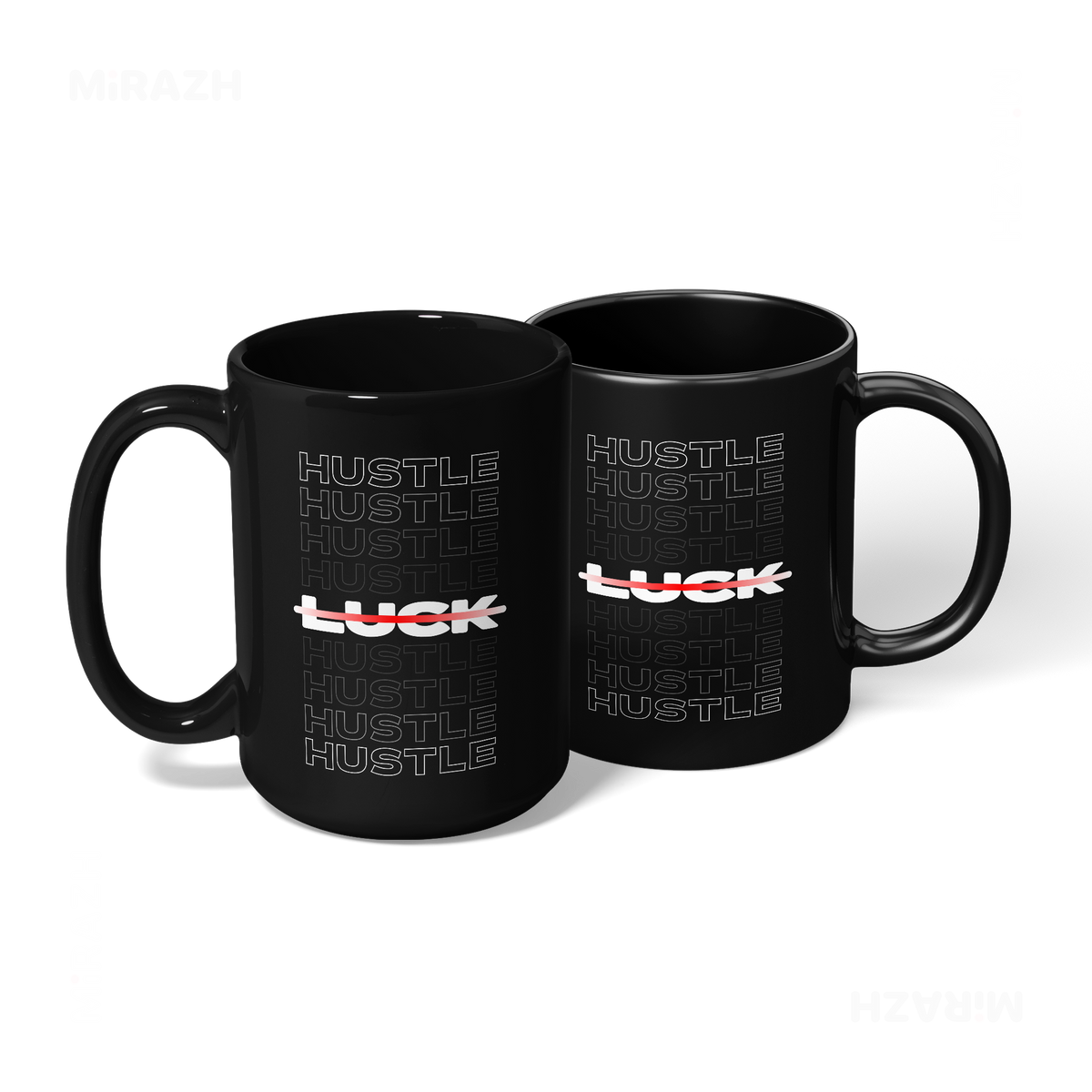 HustleOverLuck Ceramic Mug 08 Black