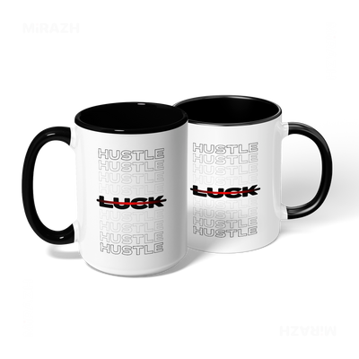 HustleOverLuck Ceramic Mug 08 White Black