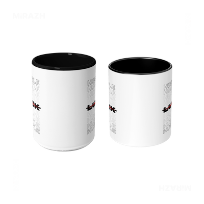 HustleOverLuck Ceramic Mug 09 White Black