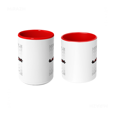 HustleOverLuck Ceramic Mug 09 White Red
