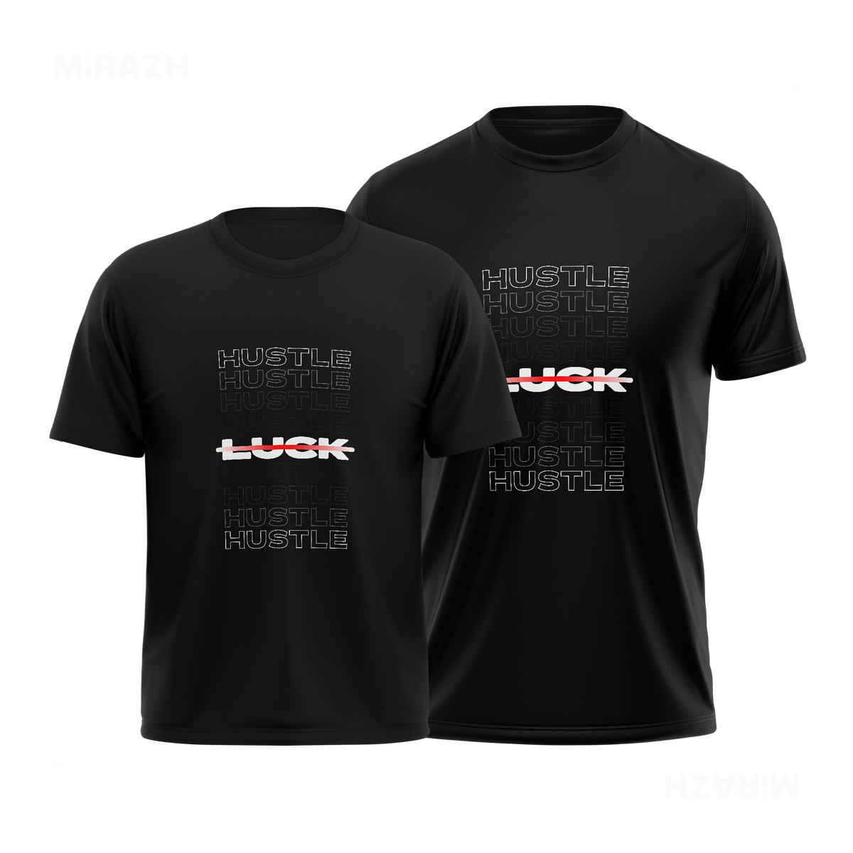 HustleOverLuck Couple T Shirt 01 Black