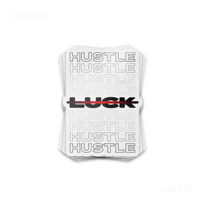 HustleOverLuck Die Cut Outdoor Sticker 01 Clear