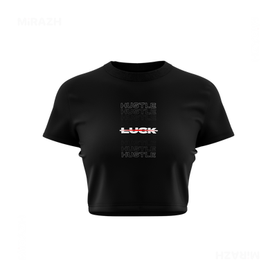 HustleOverLuck Fitted Crop Top 01 Black