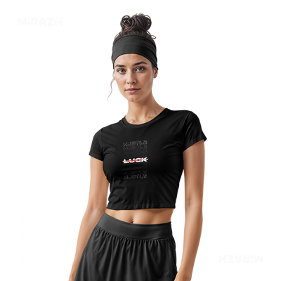HustleOverLuck Fitted Crop Top 02 Black