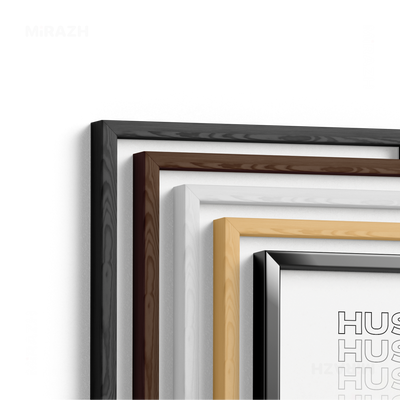 HustleOverLuck Framed Poster 02 Natural Wood