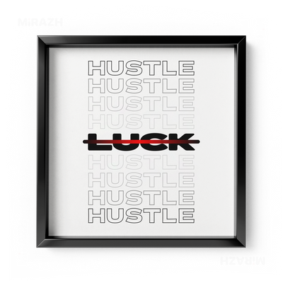 HustleOverLuck Framed Poster 04 Black Aluminum