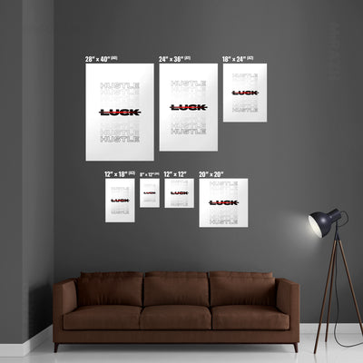 HustleOverLuck Framed Poster 05 Black Aluminum