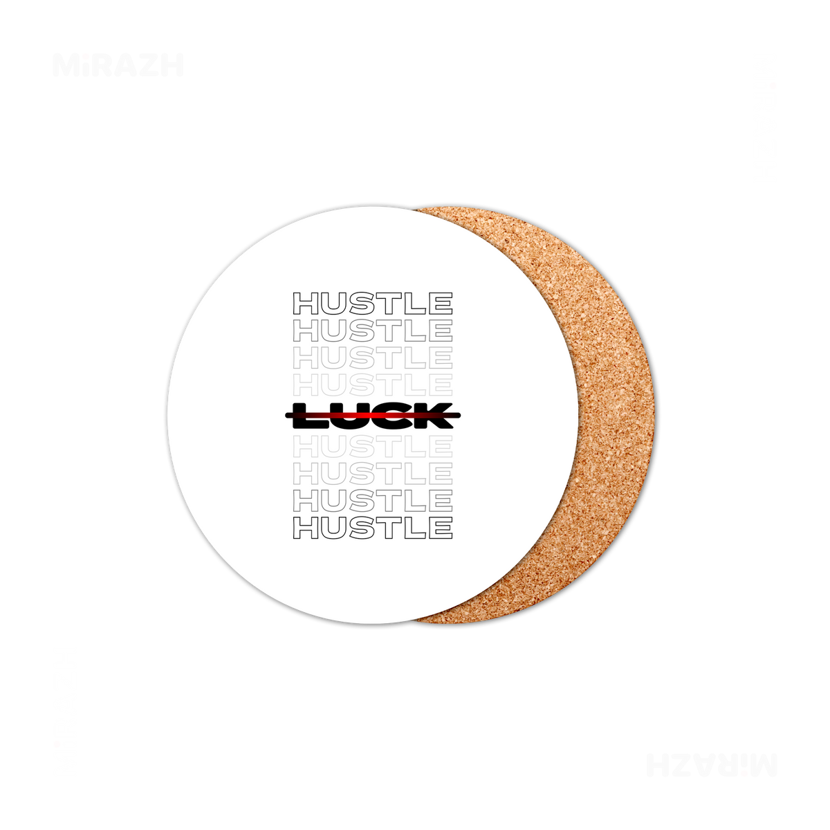 HustleOverLuck High Gloss Coaster 01 Round