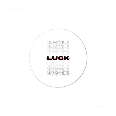 HustleOverLuck High Gloss Coaster 03 Round