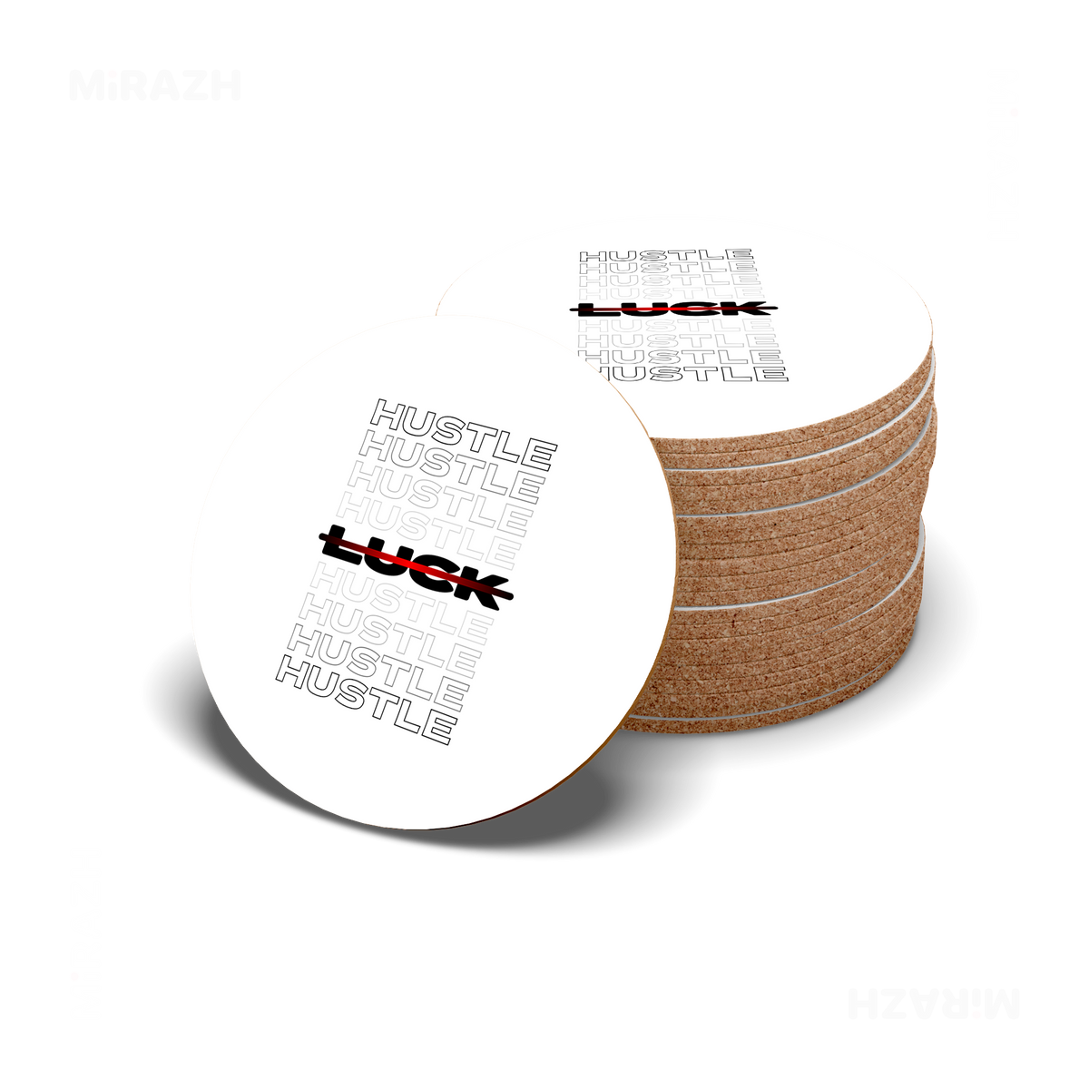 HustleOverLuck High Gloss Coaster 06 Round