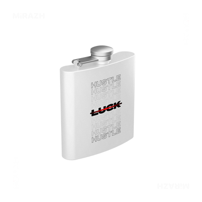 HustleOverLuck Hip Flasks 03 White