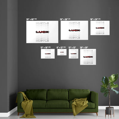 HustleOverLuck Magnetic Hanger Poster 07 Natural Wood